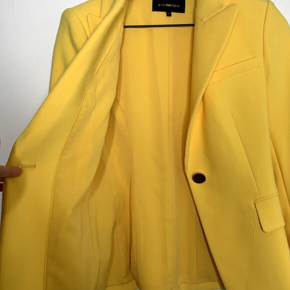 KOBI HALPERIN Dylan One-Button Tailored Jacket In Canary Yellow Womens Size XS - Picture 7 of 15